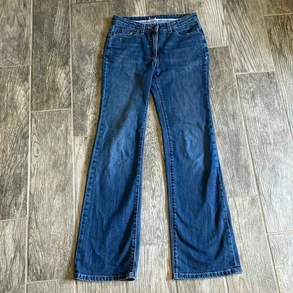 Boden flare jeans Medium wash Midrise Women’s size 4 Stretch denim - Picture 2 of 13